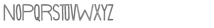 Skinnypop Outline Font UPPERCASE
