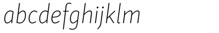 Skolar Sans Latin Thin Italic Font LOWERCASE