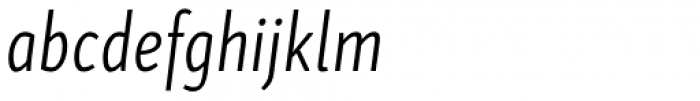 Skolar Sans Latn Compressed Lt It Font LOWERCASE