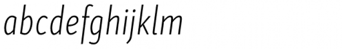 Skolar Sans PE Compressed Extralight Italic Font LOWERCASE