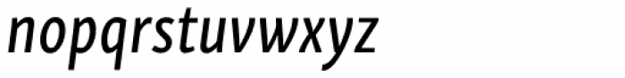 Skolar Sans PE Compressed Medium Italic Font LOWERCASE