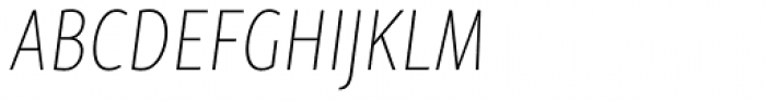 Skolar Sans PE Compressed Thin Italic Font UPPERCASE