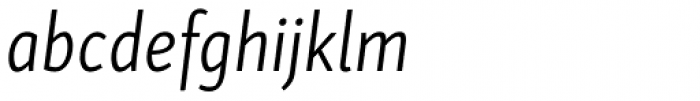 Skolar Sans PE Condensed Light Italic Font LOWERCASE