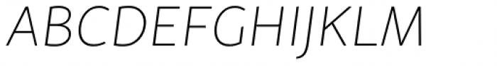 Skolar Sans PE Extended Thin Italic Font UPPERCASE