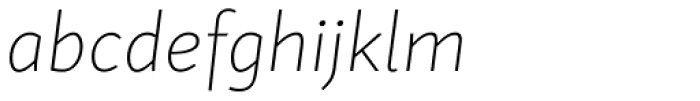 Skolar Sans PE Extended Thin Italic Font LOWERCASE