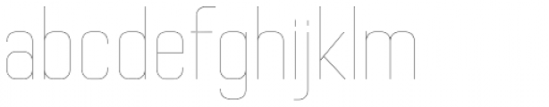 Skuair Thin Font LOWERCASE