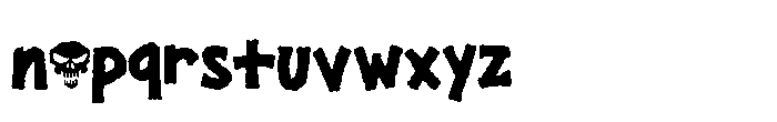 Skull Ghost Font LOWERCASE