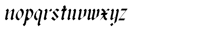 Skullines Italic Font LOWERCASE