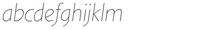 Sky Sans Light Italic Font LOWERCASE
