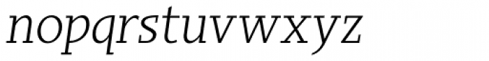 Sky Serif Book Italic Font LOWERCASE