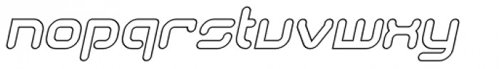 SkyWing Outline Italic Font LOWERCASE