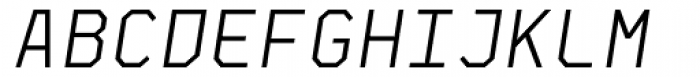 Skyhook Mono Italic Font UPPERCASE