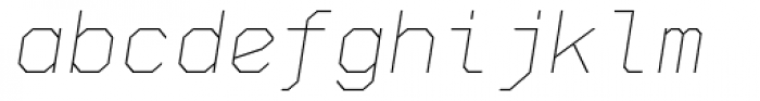 Skyhook Mono Thin Italic Font LOWERCASE