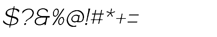 Skylane Horizon Italic Font OTHER CHARS
