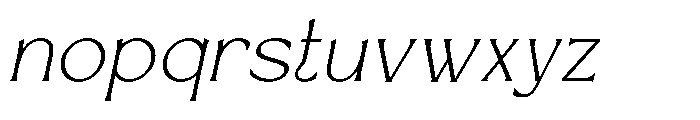 Skylane Horizon Italic Font LOWERCASE