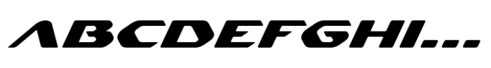 Skyrox Tech Bold Condensed Italic Font UPPERCASE