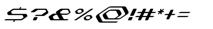 Skyrox Tech Light Condensed Italic Font OTHER CHARS