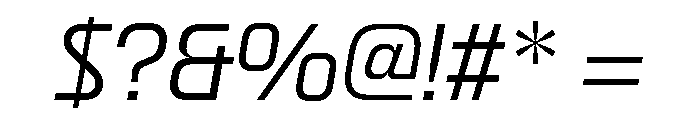 Skanner Book Italic3 Font OTHER CHARS