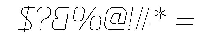 Skanner Hairline Italic3 Font OTHER CHARS