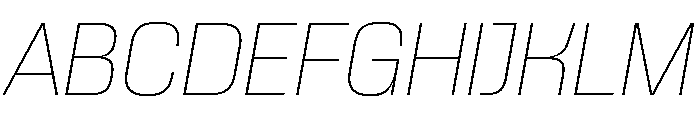 Skanner Hairline Italic3 Font UPPERCASE