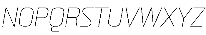Skanner Hairline Italic3 Font UPPERCASE