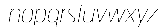 Skanner Hairline Italic3 Font LOWERCASE