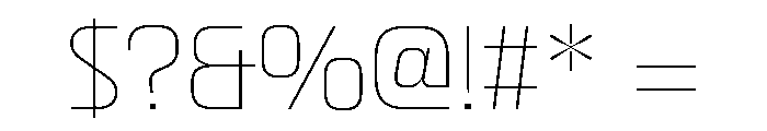 Skanner Hairline3 Font OTHER CHARS