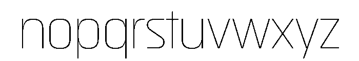 Skanner Hairline3 Font LOWERCASE