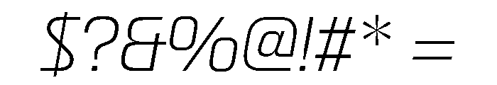 Skanner Light Italic3 Font OTHER CHARS