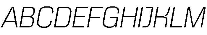 Skanner Light Italic3 Font UPPERCASE