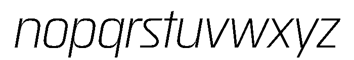 Skanner Light Italic3 Font LOWERCASE