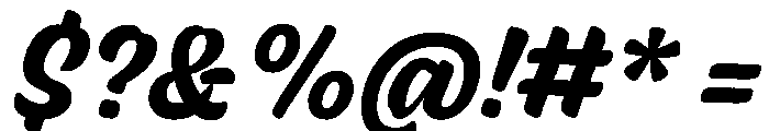 SkewRough Bold Font OTHER CHARS