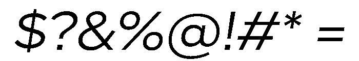 Skie WideRegularItalic Font OTHER CHARS