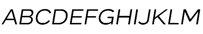 Skie WideRegularItalic Font UPPERCASE