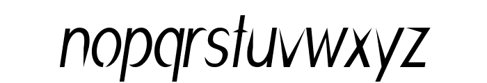 Skewer-CondensedItalic Font LOWERCASE