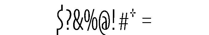 Skia CC Compressed Light Font OTHER CHARS