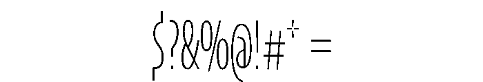 Skia CC Compressed Thin Font OTHER CHARS