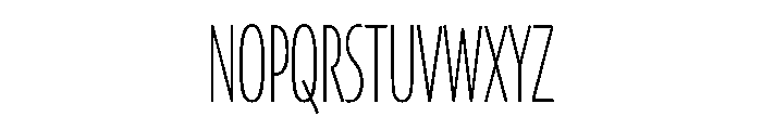 Skia CC Compressed Thin Font UPPERCASE