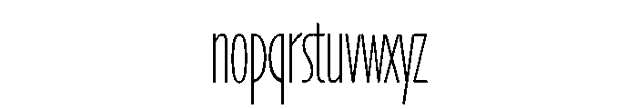 Skia CC Compressed Thin Font LOWERCASE