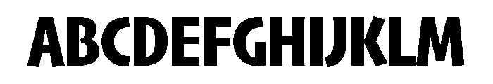 Skia CC Condensed Bold Font UPPERCASE