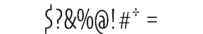Skia CC Condensed Light Font OTHER CHARS