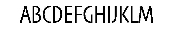 Skia CC Condensed Regular Font UPPERCASE