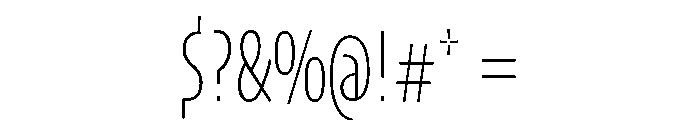 Skia CC Condensed Thin Font OTHER CHARS