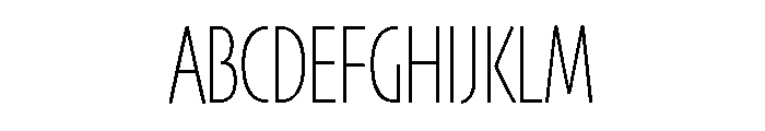 Skia CC Condensed Thin Font UPPERCASE