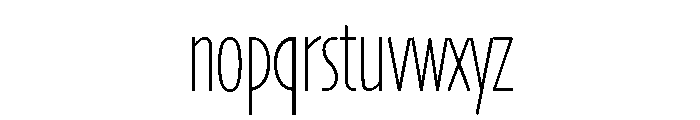 Skia CC Condensed Thin Font LOWERCASE