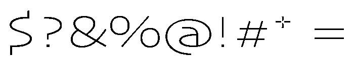 Skia CC Extended Thin Font OTHER CHARS