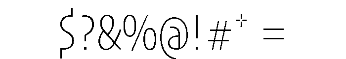 Skia CC Semi Condensed Thin Font OTHER CHARS