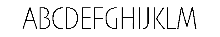 Skia CC Semi Condensed Thin Font UPPERCASE