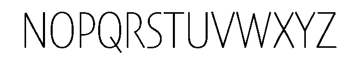 Skia CC Semi Condensed Thin Font UPPERCASE