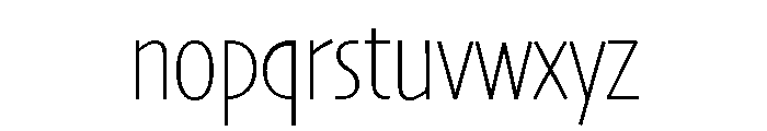 Skia CC Semi Condensed Thin Font LOWERCASE